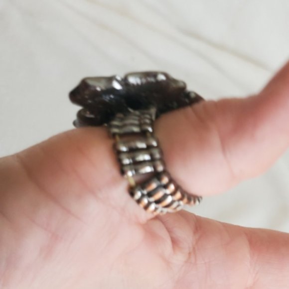 Vintage Black and White Beaded Ring ~ 4 for $30 Bundle ~ - Picture 10 of 12